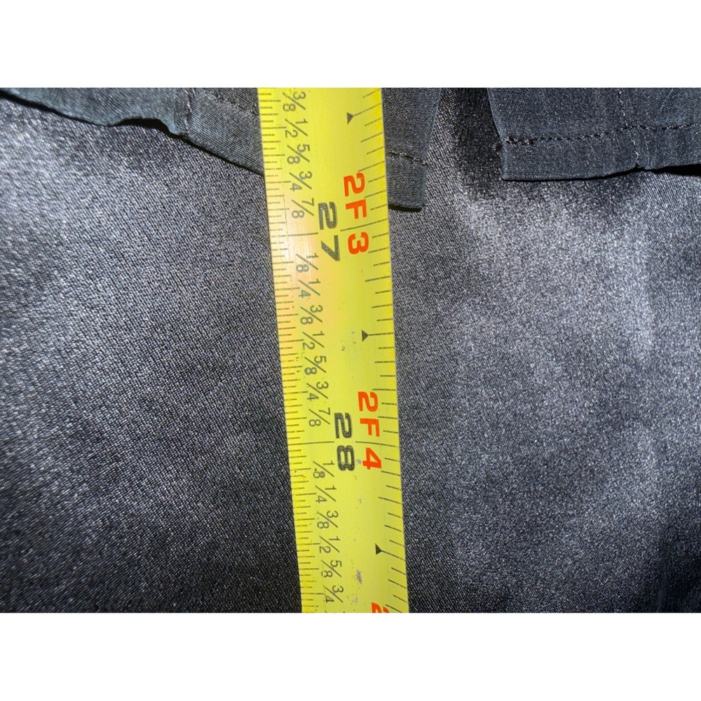 Lafayette 148 New York Blouse Women L Black 100% Silk 3/4 Sleeve Hidden Button - Picture 12 of 12